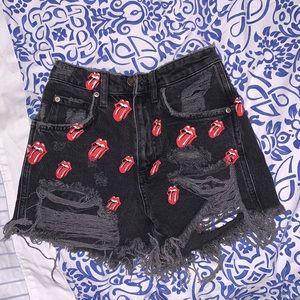 Zara Rolling Stones Shorts